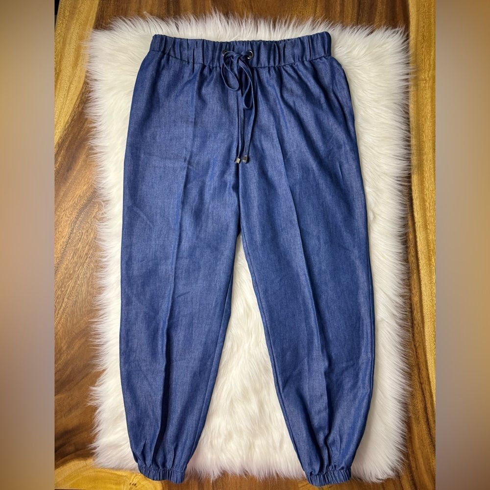Robert Louis Denim Color Jogger Pants, Size Small